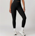 Sanding Tight High Waist Yoga Pants Belly Contracting Hip Raise Fitness Pants