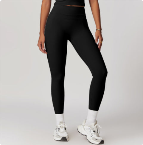 Sanding Tight High Waist Yoga Pants Belly Contracting Hip Raise Fitness Pants
