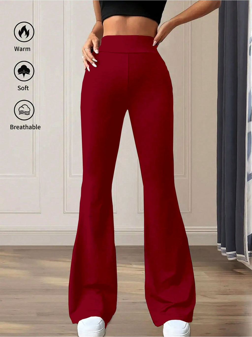 Women's High-Waisted Loose Floor-Length Casual Pants